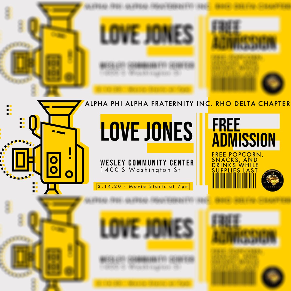 masterminds1906's tweet photo. No date? No problem! Don’t be alone on Valentine’s Day💛🖤. Come out and enjoy a showing of “Love Jones”🥰 sponsored by Wesley Community Center. Dates are also welcome of course. Free popcorn, snacks, and drinks while supplies last! 🍿 https://t.co/XspPvbzauy