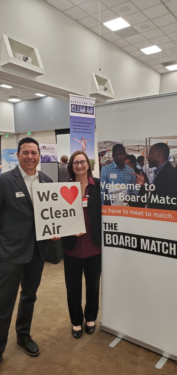 CleanairCA's tweet photo. We are excited to be at the @theboardmatch Silicon Valley event talking to folks who are passionate about Clean air. Are you going? Come see us at booth 63.
#boardmatch https://t.co/tGmvPihQsg