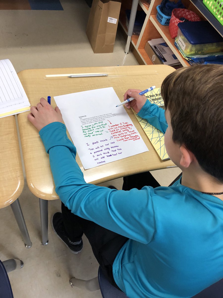 Today’s Activity: Silent Discussions! 
The students did a great job analyzing the text of Don’t You Dare Read This, Mrs. Dunphrey <a href="/MPHaddix/">Margaret P. Haddix</a> and communicating with their classmates! <a href="/NorthleyMS/">The Northley Viking</a> <a href="/NMSViking/">Mr. Buterbaugh NMS</a> #PennDelcoProud #PDEAProud