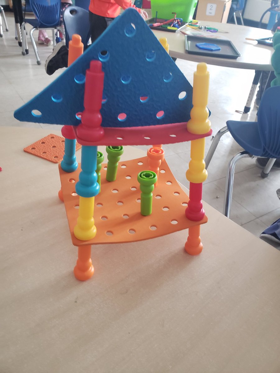 At the beginning of the year our students would put pegs one ontop of another. Now they are becoming so creative, and building with a plan in mind! <a href="/BaysidePublic/">Bayside PS</a>