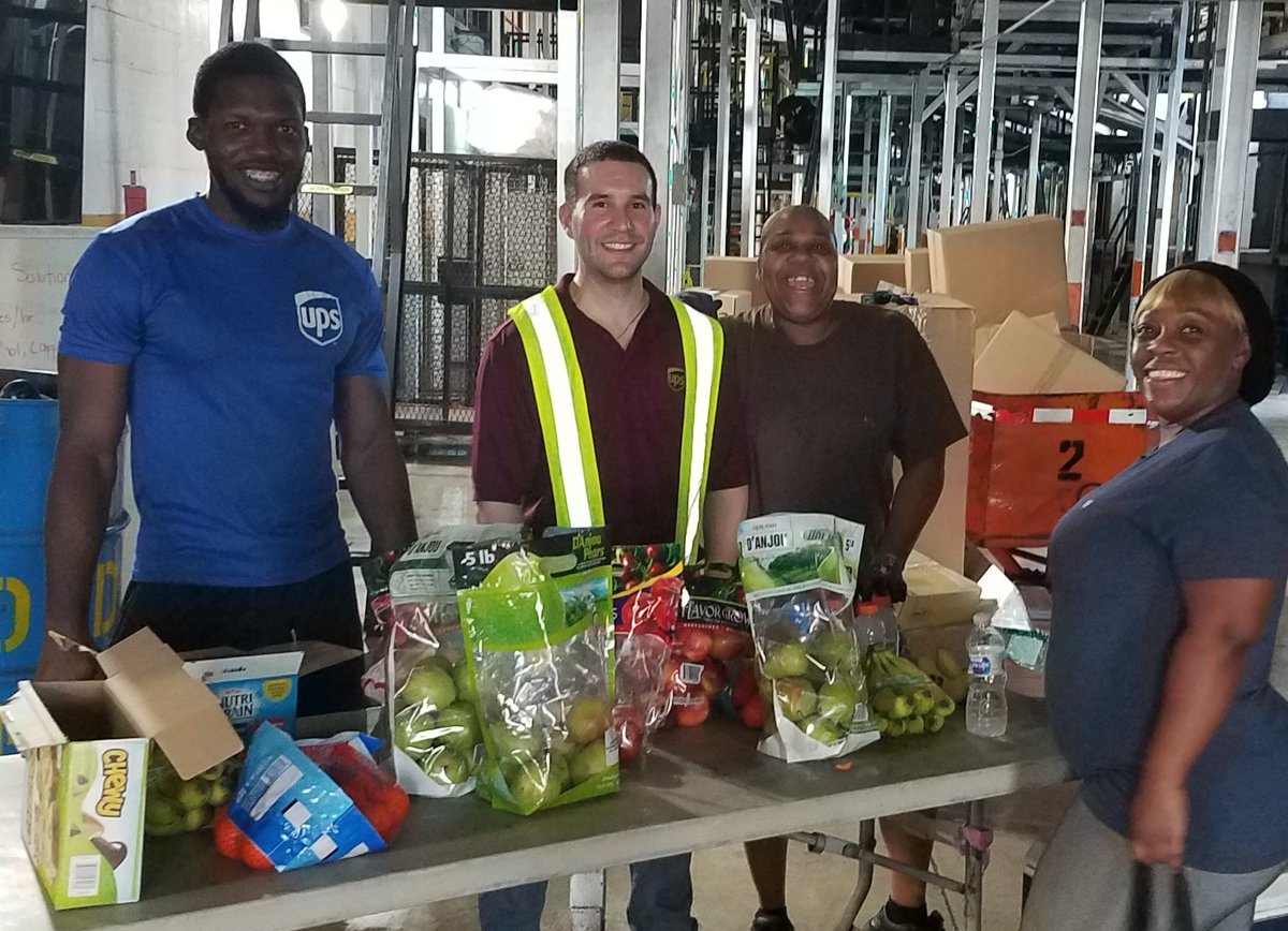 CHSP co-chair Samuel and Supervisor Pedro serving up healthy fruit and snacks on Wellness Wednesdays to Hialeah twilight team members Shekela and Carlisia...Nicely Done!!! #WeAreUPS,  #OnetoOneLeadership
