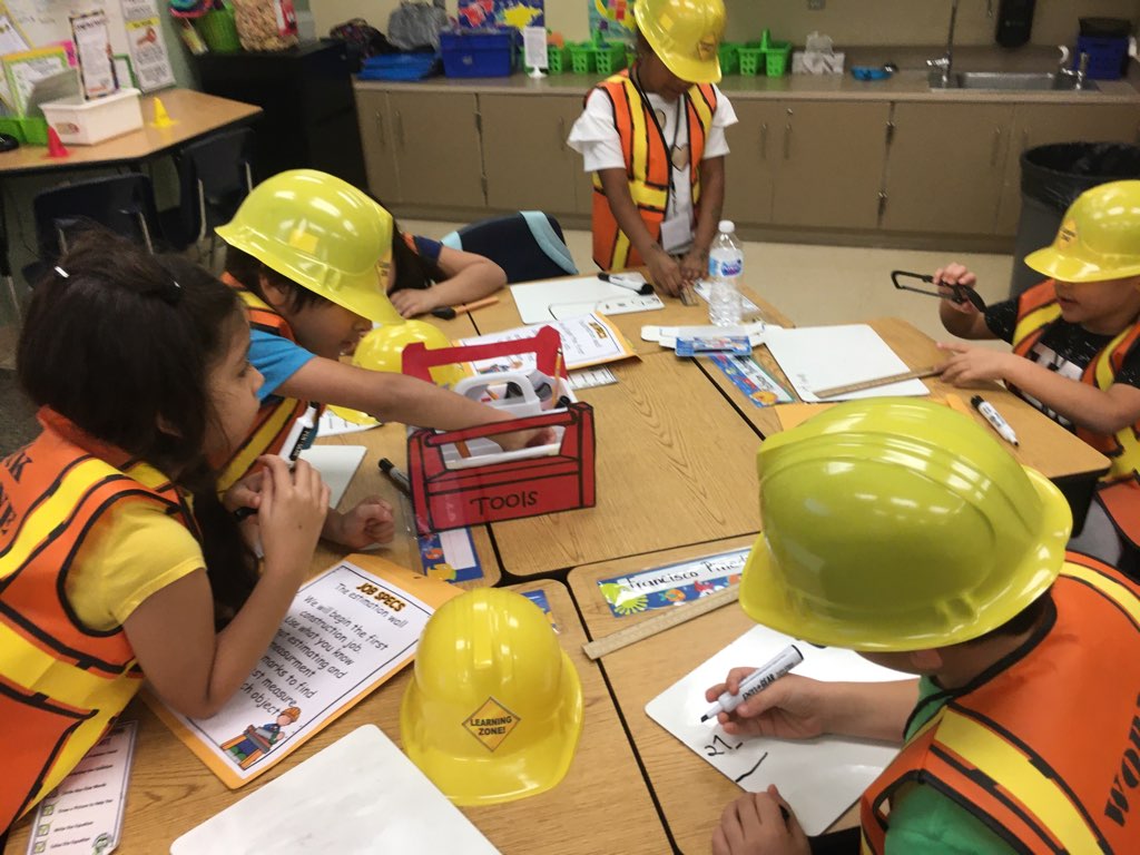 Mrs. Varela's class was in construction mode all day last Thursday. They were busy planning their strategy in building a bridge. Great teamwork using estimation, number operations and critical thinking skills. #youngmindsatwork #math #science #expectsuccessnothingless