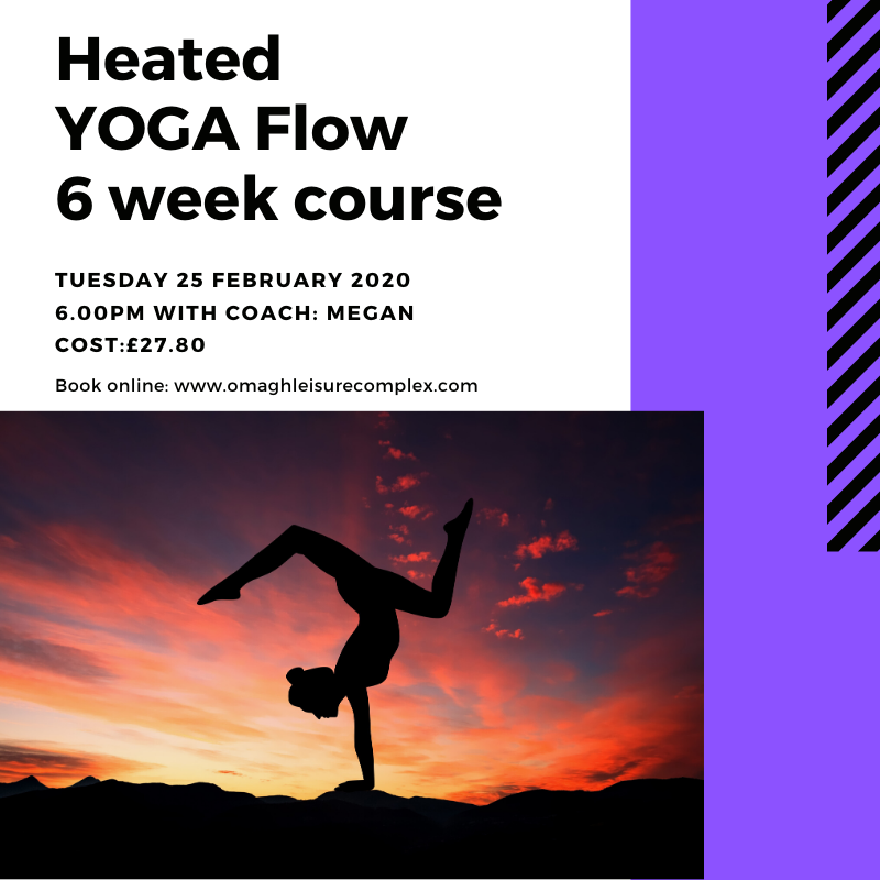 Heated Yoga offers many benefits including: detoxification, strengthening the immune system, increasing flexibility while improving the metabolism and circulation.

Course starts on Tuesday 25 February for 6 weeks.  

Sign up ONLINE today: bit.ly/2RRGokp
Enter code: YH6