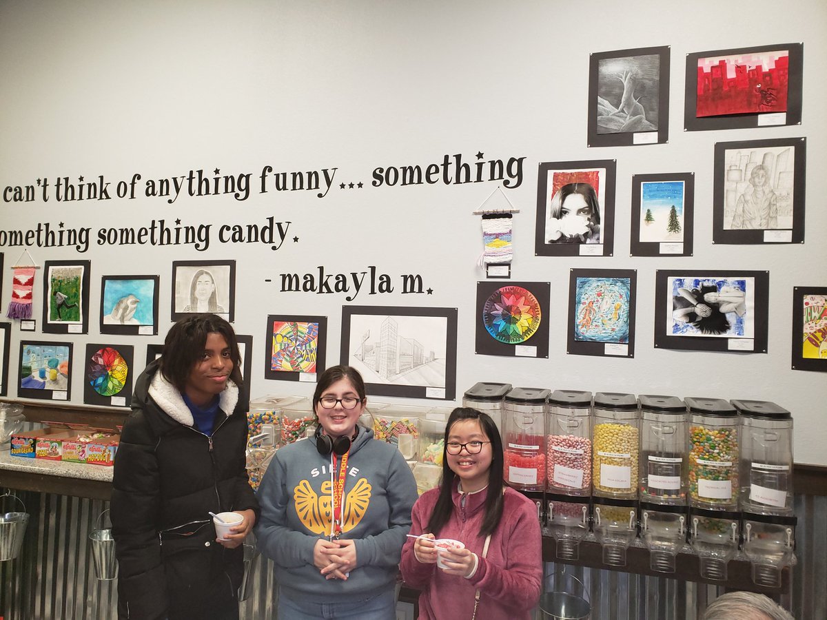 VistaRidgeMS's tweet photo. VRMS Art Gallery @sweetnsawyer ! Thank you for supporting our talented artists! #vrmsintentional  #strongerinthepride #avidpantherpride #celebratekisd https://t.co/p9LTKdXle8