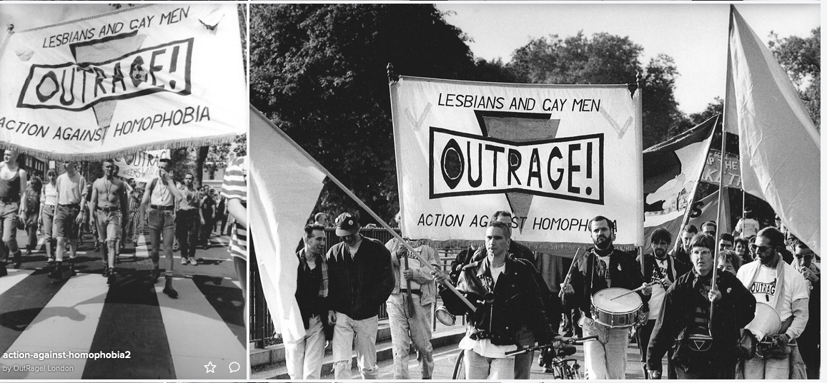 14./ If you trawl through its wonderful photo archive of the 90s there are loads of references to Queer but not one in around 50 photographs that I can see to ..LGBT. Instead it's just those fuddy duddy lesbians and gay men; again and yet again.  https://www.flickr.com/photos/outrage/4521959176/in/set-72157623731662231/