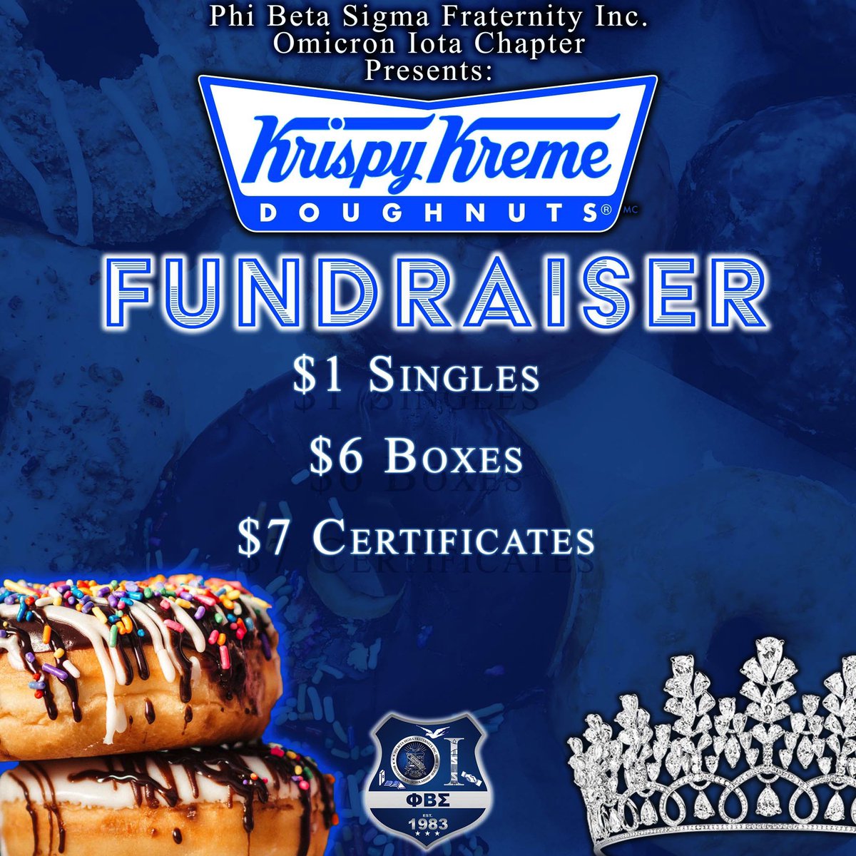 OI_Sigmas's tweet photo. Self love is the best love💙, Spoil yourself this valentine’s day with some donuts and meet the Lovely Pageant Court 💙 https://t.co/88gowUaKVJ