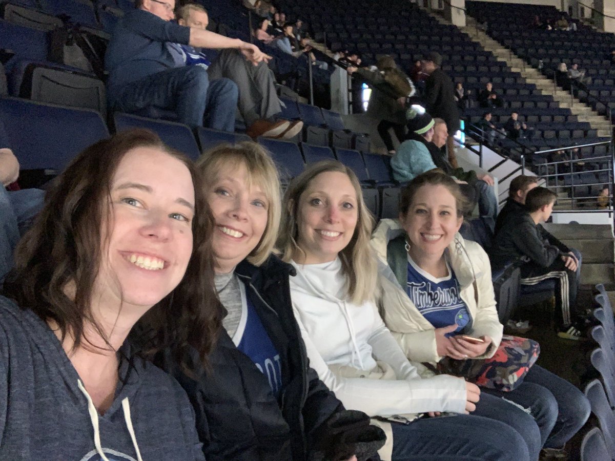 Enjoying our first game #packpix Go Timberwolves!