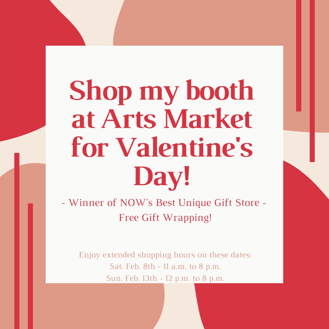 Looking for a fun #gift for #Valentines day?  Check out my booth at <a href="/ArtsMarket/">ArtsMarket</a> on College Street!  Original #artwork makes a really special gift! #846College #Toronto #shoplocal #ValentinesDayGifts #valentines_day #Valentines2020 #greatgift #art