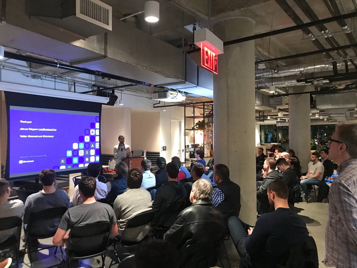 StacksCommunity's tweet image. Great crowd at tonight's @blockstack x @nakamoto meetup with @muneeb, @balajis, and @PatrickWStanley 👌.
#BlockstackGlobal