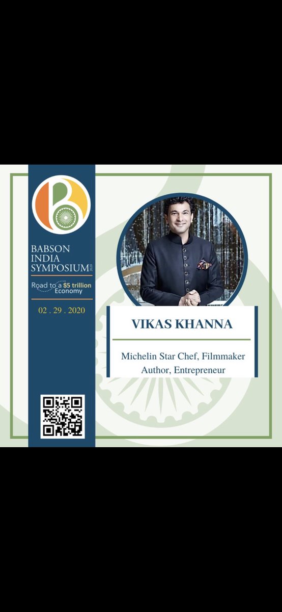 An Indian culinary legend, celebrity chef <a href="/TheVikasKhanna/">Vikas Khanna</a> is a pioneer in the world of food. Hear Vikas share his predictions about the food industry as the global markets continue to shift. 
Find more info on- 
babsonindiasymposium.com. 
#BIS2020 #Chef #food #economy
