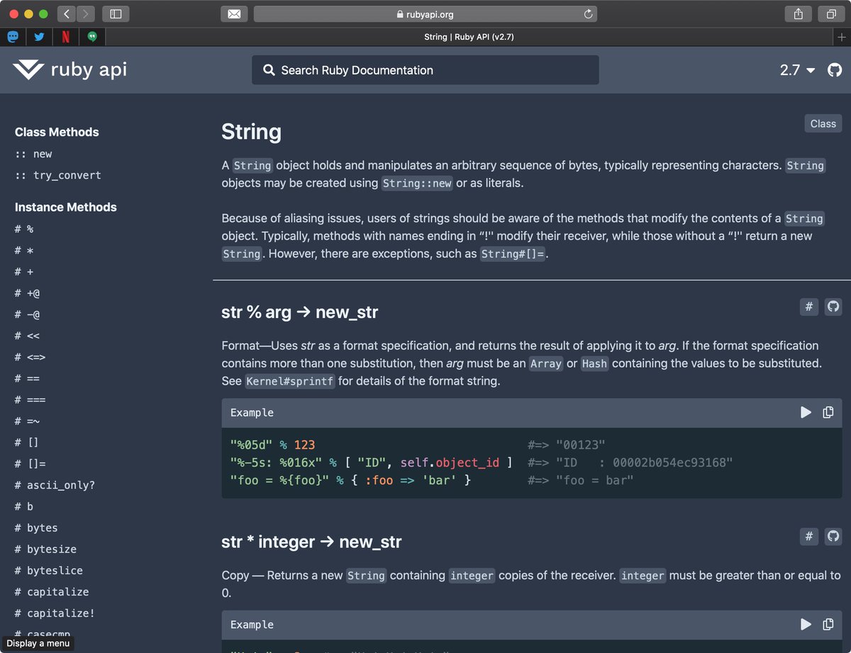 If you have not tried rubyapi.org I highly recommend it. The search is really fantastic and the layout of the documentation is really use friendly.