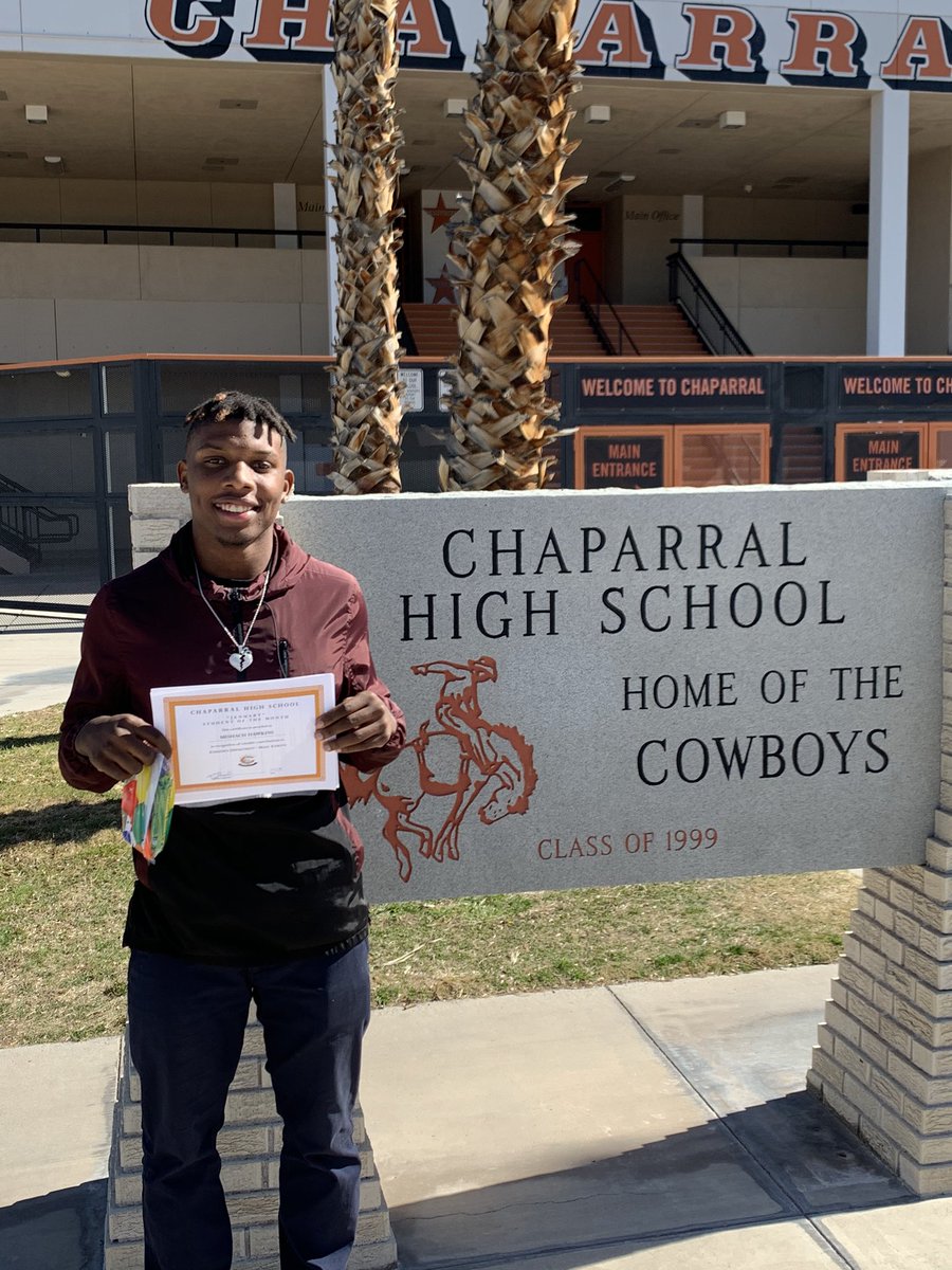 Congratulations to <a href="/HooperShack/">Meshach Hawkins</a> for being selected as male student-athlete of the month for January‼️We are proud to have you leading our program on and off the court! 🤠🏀 <a href="/gochapsports/">Chaparral Cowboys</a>