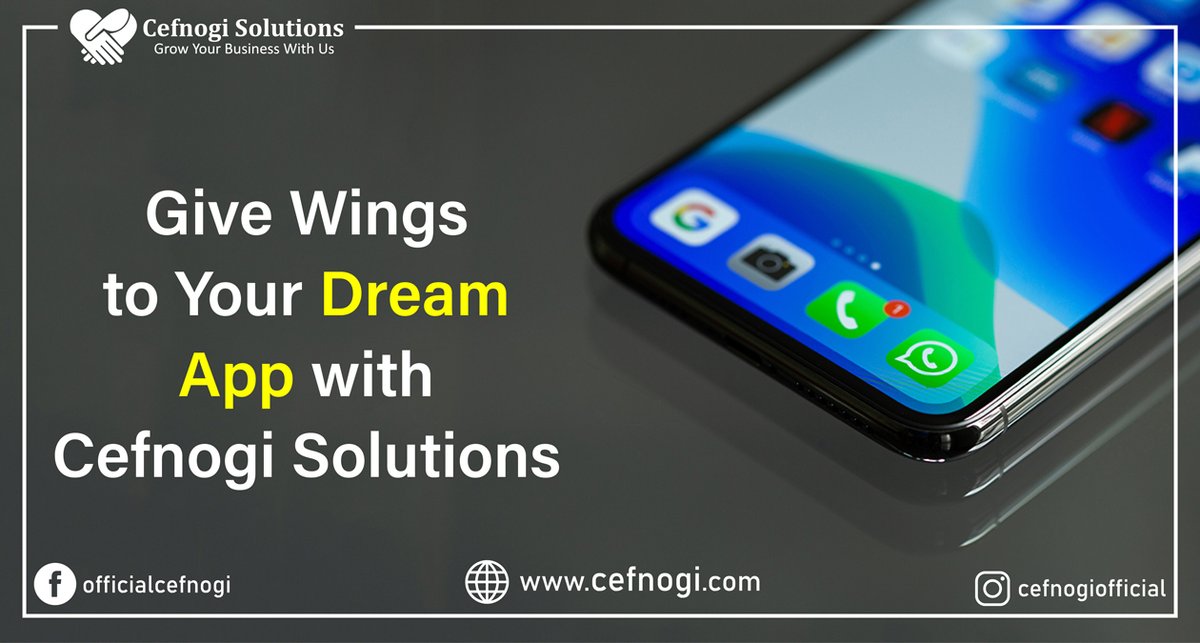 OfficialCefnogi's tweet image. Are you looking for an App according to your needs?
At Cefnogi Solutions, we are a team of technocrats enthusiast in technology can transform your great ideas into impactful innovations.
#mobileappdevelopment #android_development #iosdevelopment #onlinemarketing #socialmedia