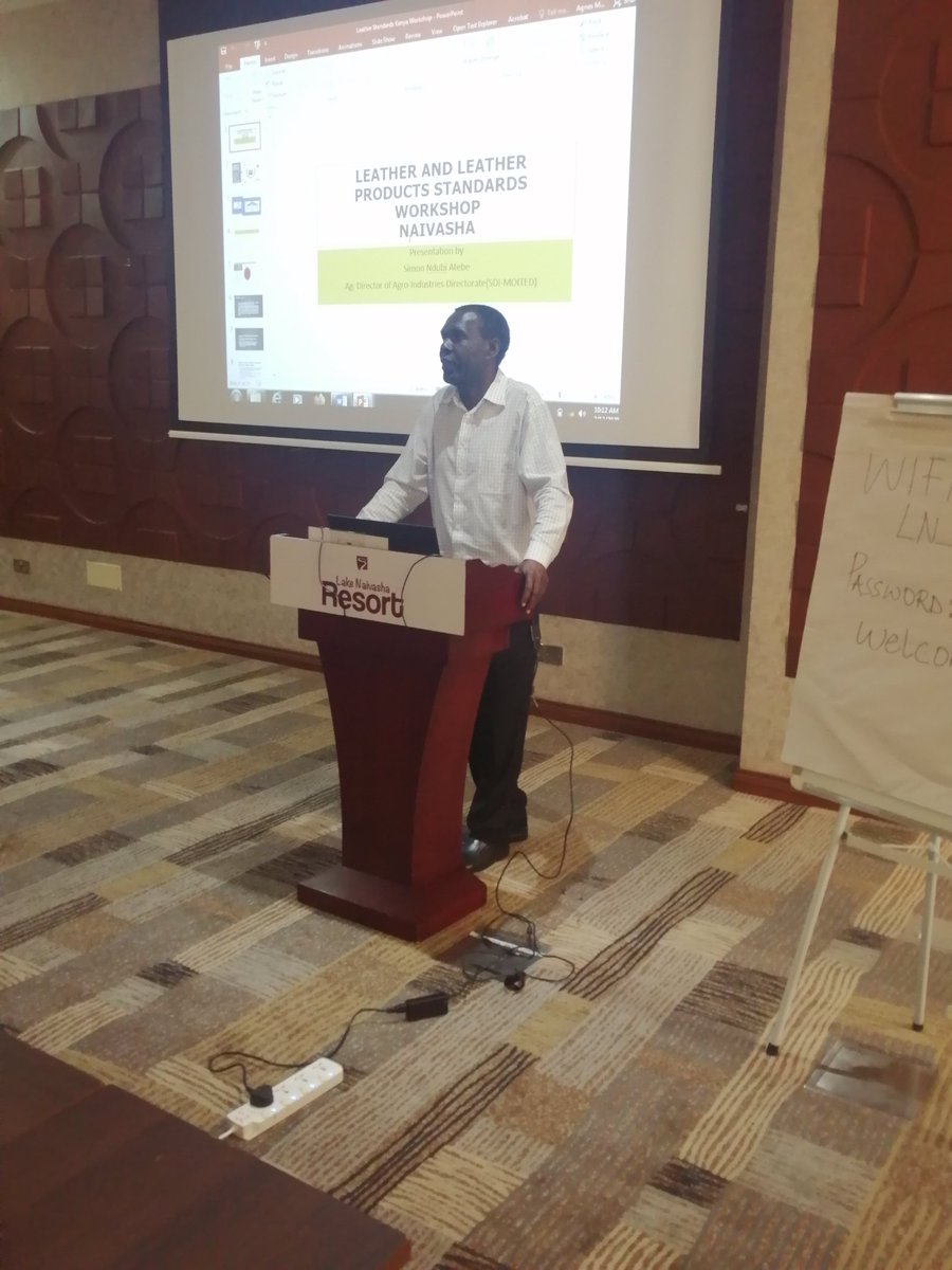 ke_kfma's tweet photo. Currently speaking Mr Simon Atebe, Director of leather Ministry of Trade and Industry https://t.co/rmFvnef8O6