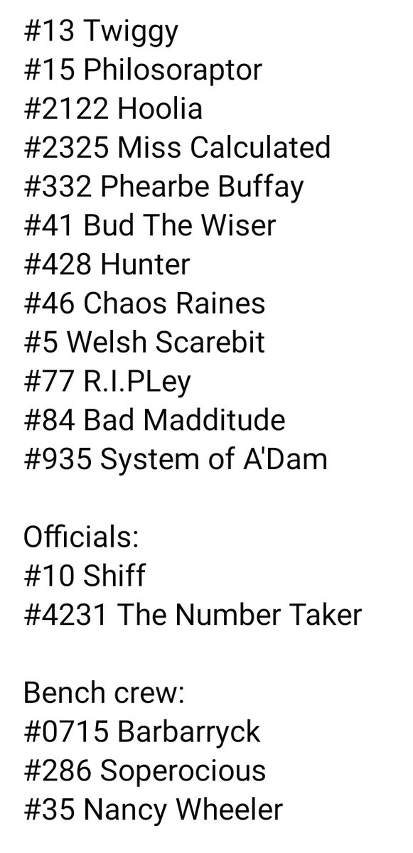 And not forgetting our bench crew too!

Be just. Fear not.

#bcrd #bordercityrollerderby #wearemighty pic.x.com/oRiDF8Lm6f