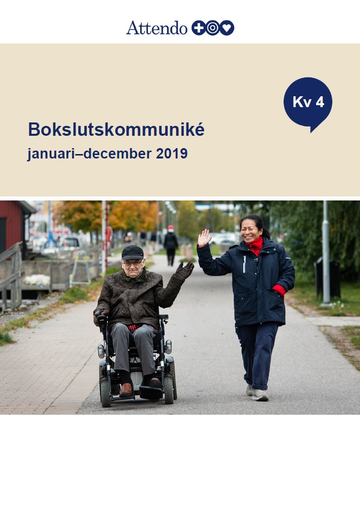 Attendos bokslutskommuniké för 2019: God organisk tillväxt men fortsatt svag lönsamhet i Finland. Rapporten finns tillgänglig på attendo.com #attendo #vigörskillnad