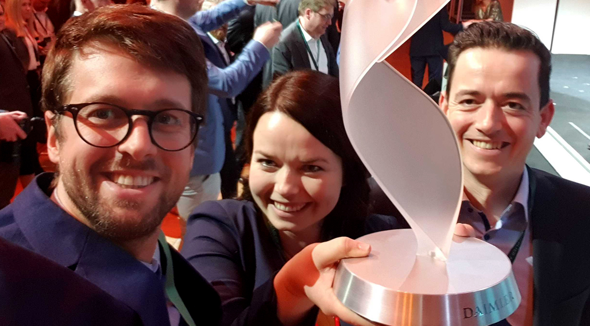 amazeelabs's tweet photo. Absolutely thrilled to announce that we’ve won the @daimler Key Supplier Inspiration Award for our work in Open Source Web Applications! 🏆Congratulations to all the winners and nominees. #DSA2020 #opensource https://t.co/cqrKAcFJJe