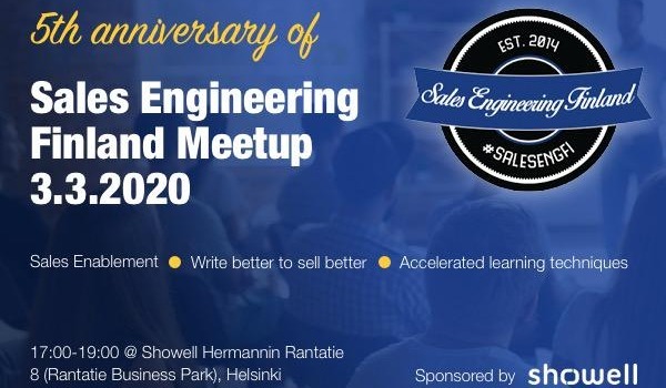 ShowellApp's tweet image. So excited to host Sales Engineering meetup at our Helsinki office. 
We get to meet engineers that are exited about sales, how cool is that!

Check the agenda and register at: hubs.ly/H0m_21R0 

#showell #salesenablement #salesevent #sales