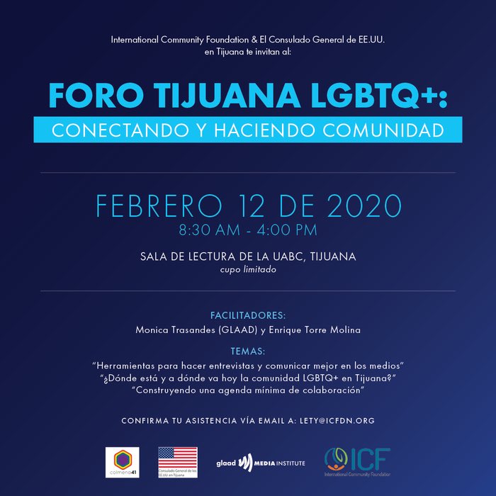ICFDN's tweet photo. Thank you โค๏ธ @monicatrasandes @ETorreMolina @colmena_41 @ConsuladoUSATJ @glaad for being part of our first LGBT+ Convening in Tijuana.
Together we are stronger ๐ฒ๐ฝ๐บ๐ธ๐ณ๏ธโ๐
#InspiredChange https://t.co/qfFFXKDKjy