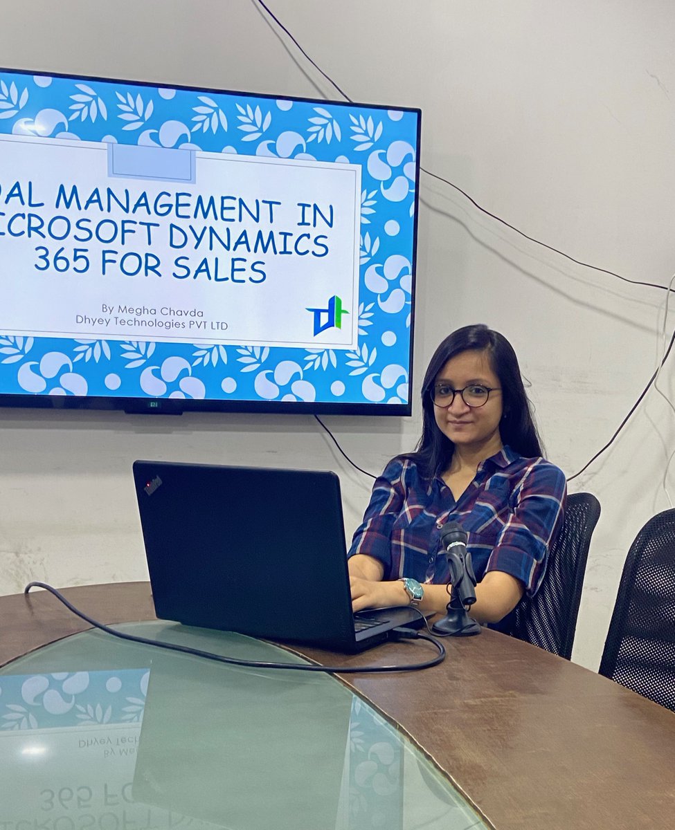 Dhyey_dt's tweet photo. Megha Chavda is all ready for her #webinar on #GoalManagement in Microsoft Dynamics 365 for Sales
#Direction4Partners #Dynamicspartners #DirectionAsia #DirectionAsia2020 #DirectionEMEA #msdynamics #msdyn365 #dynamics365 #dynamicscrm #msdynamics365 #dhyeytech #microsoft https://t.co/BI7YrFm6Ox