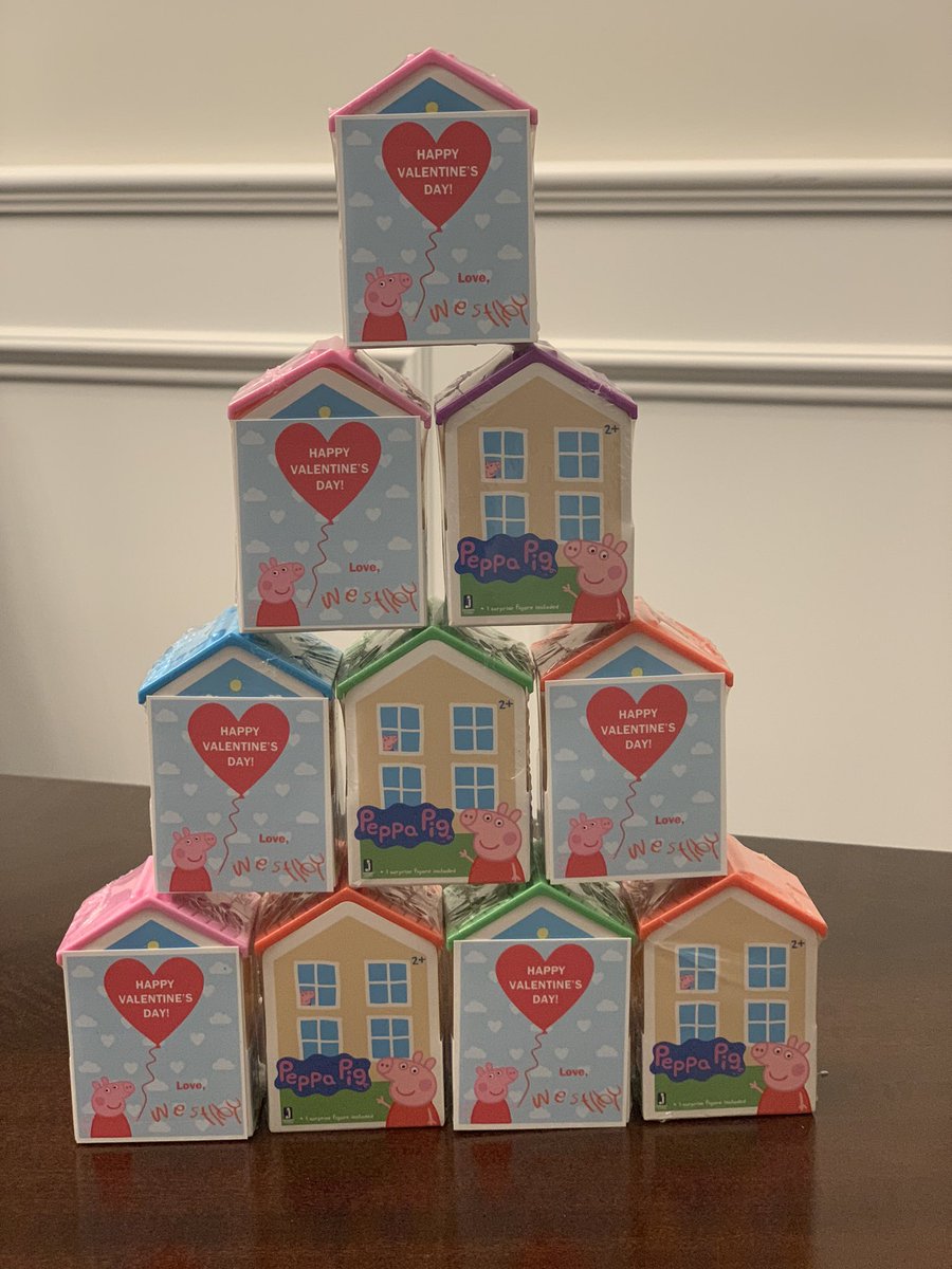 The #PeppaPig valentine labels for my preschooler were #MadeInPowerPoint using only built-in shapes, icons, an image grabbed from Bing’s Creative Commons search, and the background removal tool (for the picture of my son’s autograph). #PowerPoint #HappyValentinesDay ❤️