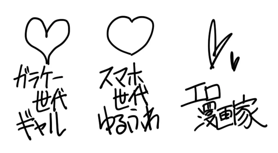 ハートの描き方で年代がバレる！？あなたはどんな風にハートを書いていますか？