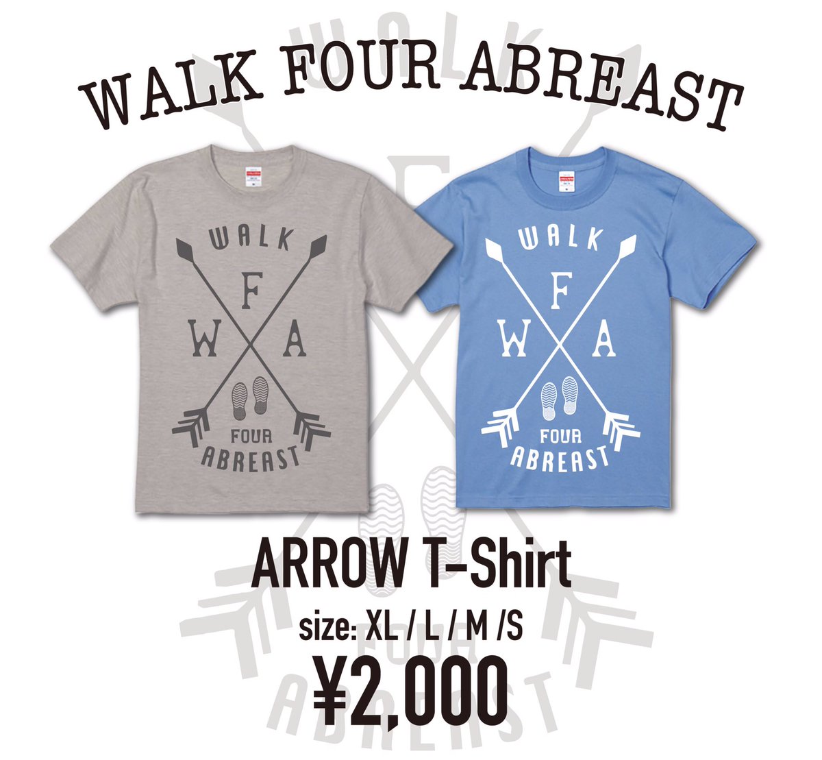 walkfourabreast's tweet photo. 【GOODS】

会場と柏TIME 2SHOCKにてグッズを販売中！
そろそろサイズによっては品切れになっているものもあるのでお早めにお求め下さい！

https://t.co/4WMId9f9R2 https://t.co/Y51aWmi2r1