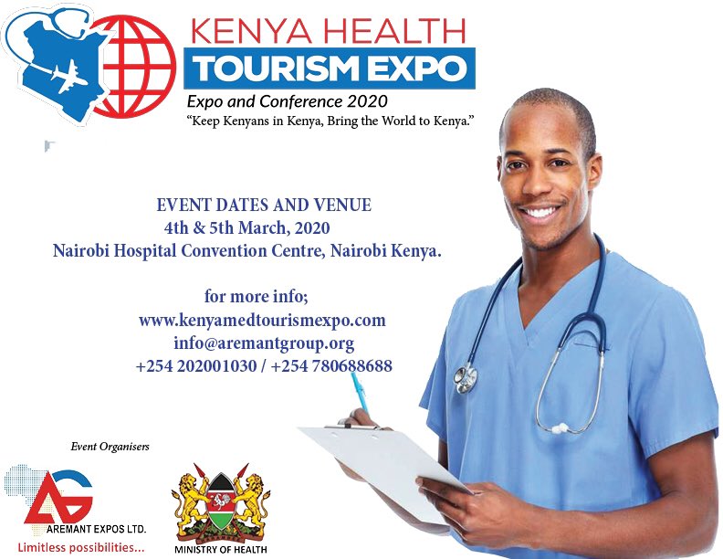 aremantofficial's tweet photo. We at Aremant Group are pleased to invite you to the inaugural @healthtourismKE expo and conference. For more information please feel free to contact us #healthtourism #healthtourismKE #healthofthenation #healthandwellness #ThursdayMotivation https://t.co/U8wlneJOCQ