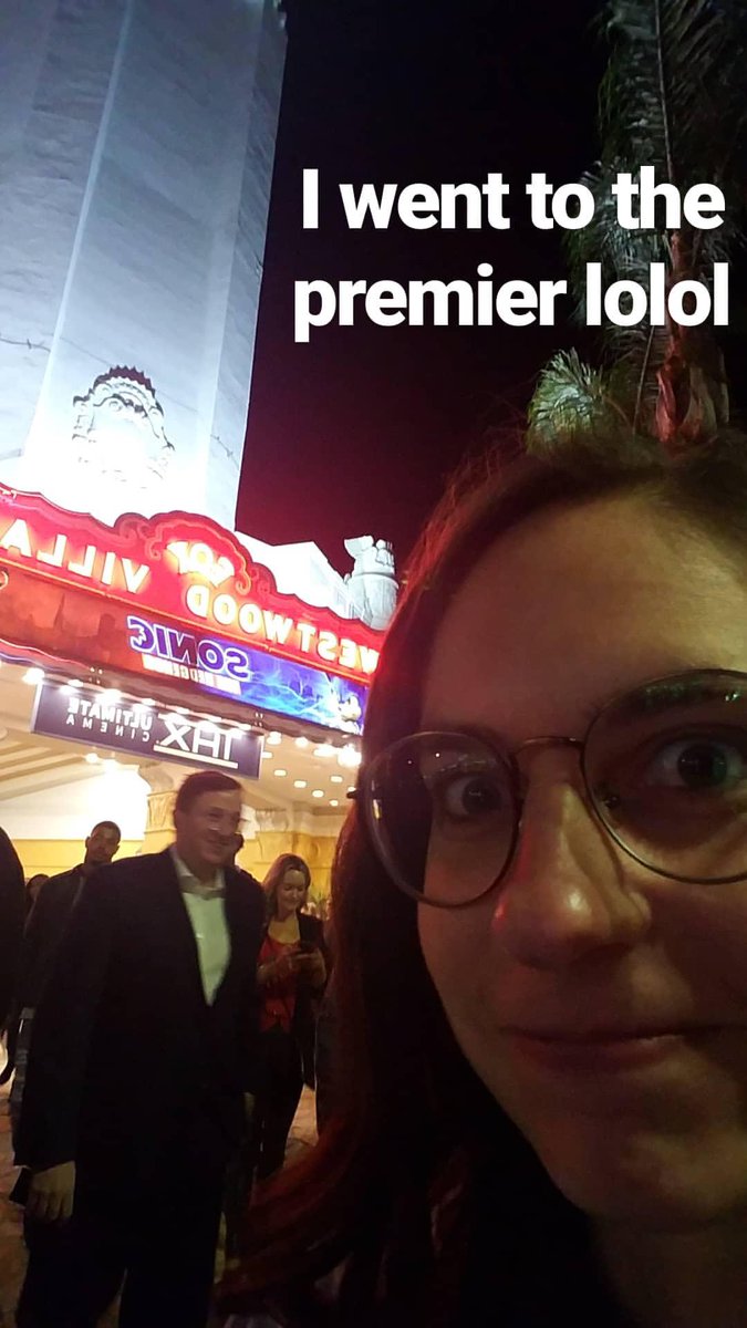 EvoCohen's tweet photo. I went to the world premiere of Sonic the Hedgehog. So glad to see a movie that will impact this generation. Lol thanks @AlbertKChung #itsevolution https://t.co/5D3eYp7CdE
