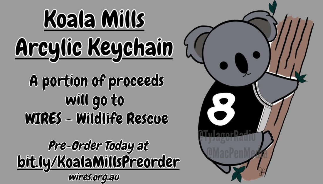 TheTyJager's tweet photo. It's Koala Mills!

https://t.co/IAaPNLkgX6

For $15 you'll give this lovely acrylic keychain as well as have a portion of your purchase go towards @WIRES_NSW for wildlife relief in the wake of bushfires in Australia. 

The first 45 orders as well get a lovely holographic sticker! https://t.co/f4hhE8mQEP
