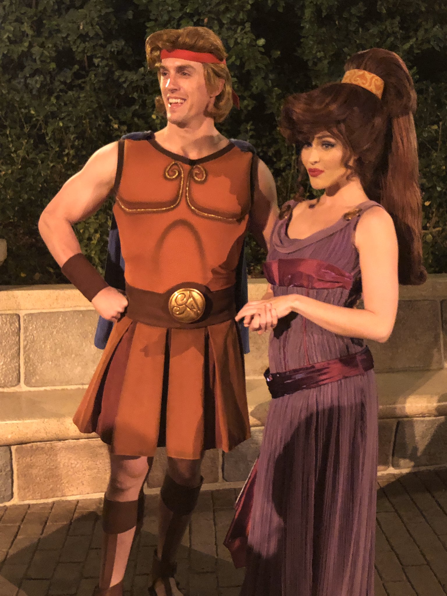 LaughingPlace.com on X: "#Hercules and Megara meet guests in Fantasyland. # Disneyland #DisneylandAfterDark #SweetheartsNite https://t.co/N0DwKFoasZ" /  X