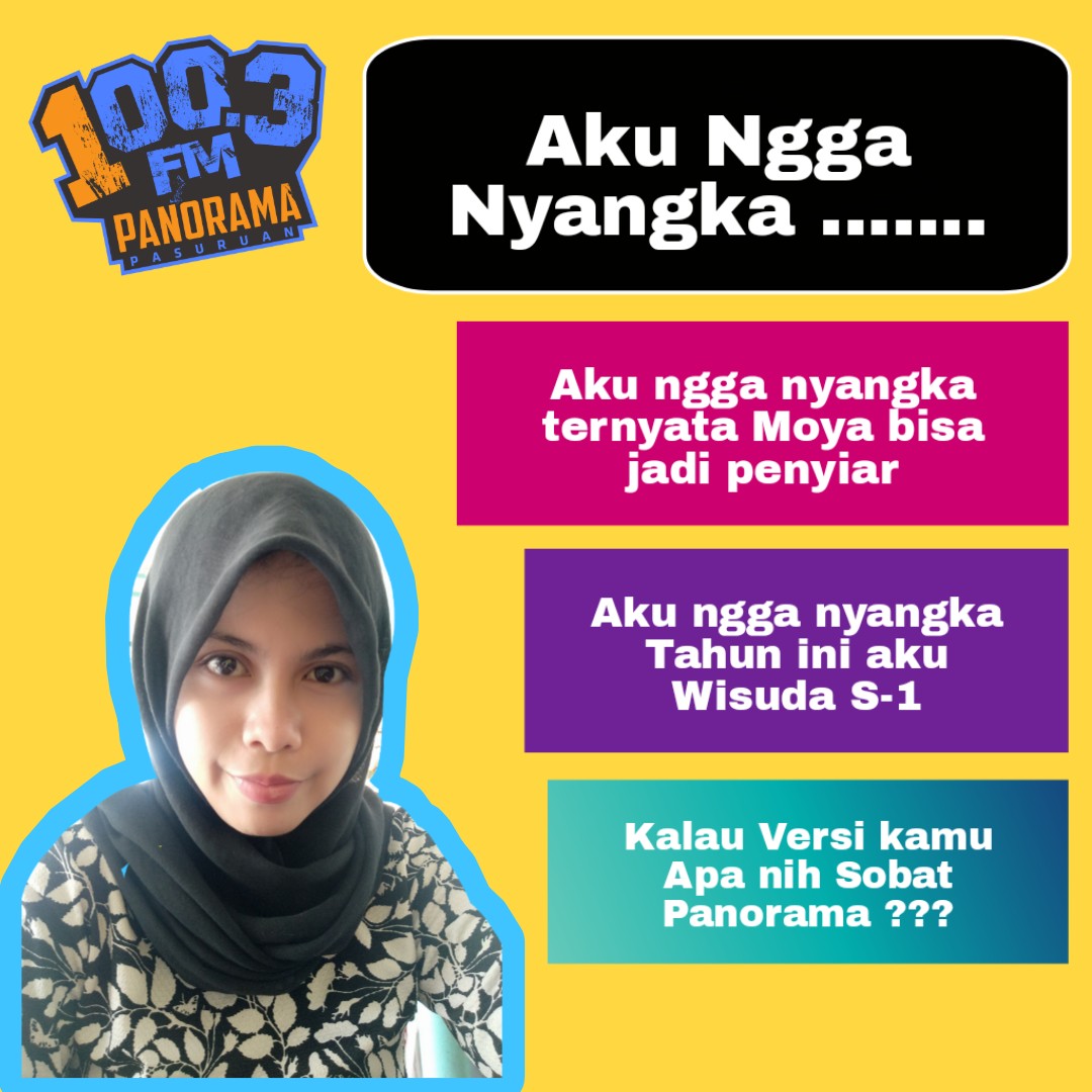 Aku Ngga Nyangka ....... ??? #WowNggaNyangkaSih

Aku ngga nyangka ternyata Moya Wisuda Tahun ini Aamiin. 

Nah kalau versi kamu ???

Merapat yuk sambil Request #LaguAsikPanorama dan jangan lupa salam salamnya bareng Moya di #SoreSoreSeru #InfoNTipsSeru