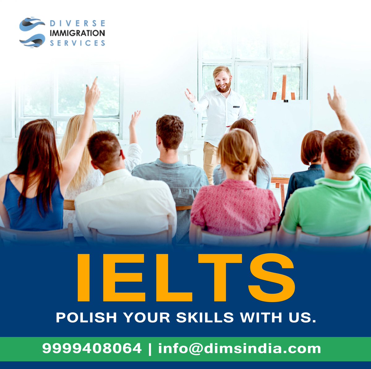DimsIndia's tweet photo. IELTS - Polish your skills with us.
Get the band 7,8,9
Improve your Reading, Speaking, Listening and writing through Diverse Immigration Services.
#ielts #ieltstraininginstitute #desiredbands
#ieltsclasses #Ieltstraining #getband

Please Visit Our Website: https://t.co/OUrOOJ3JW5 https://t.co/8CmGf5YgsJ