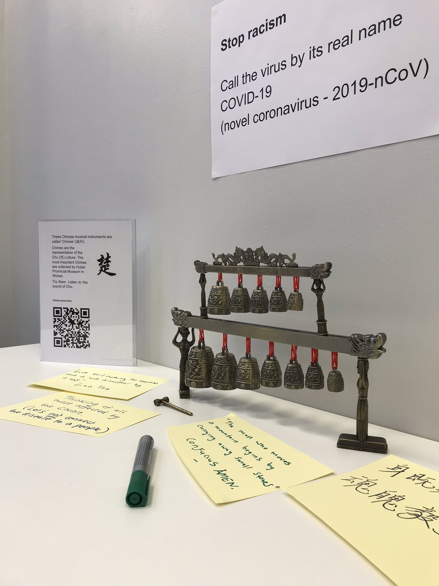 <a href="/LeicsMusStud/">School of Museum Studies</a> Some of our students have created a small display on Wuhan’s musical heritage to counter negative ideas of Wuhan at this difficult time. They are asking: please call the virus by it’s scientific name, rather than associating it with a people. #stopracism