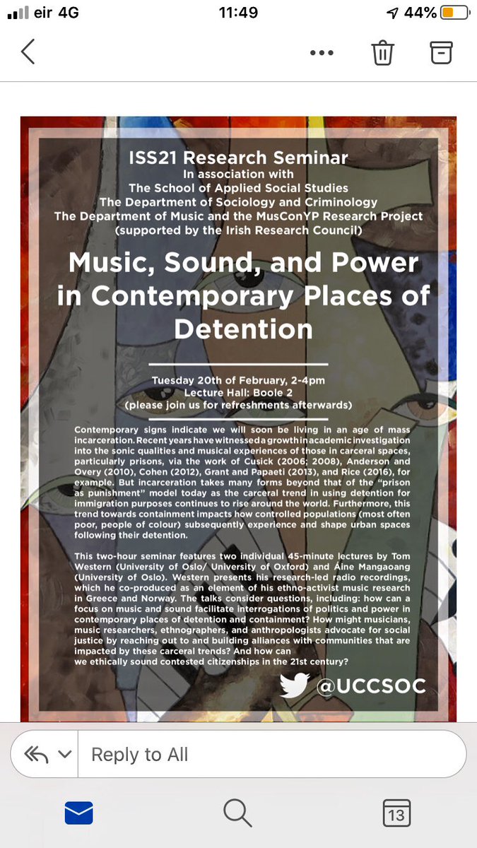 kswirak's tweet photo. Fantastic research seminar next week, warmly recommended! @ISS21UCC @uccsoc @UccCriminology @UCCAppSoc  @AineMaps https://t.co/lco5ASuqC9