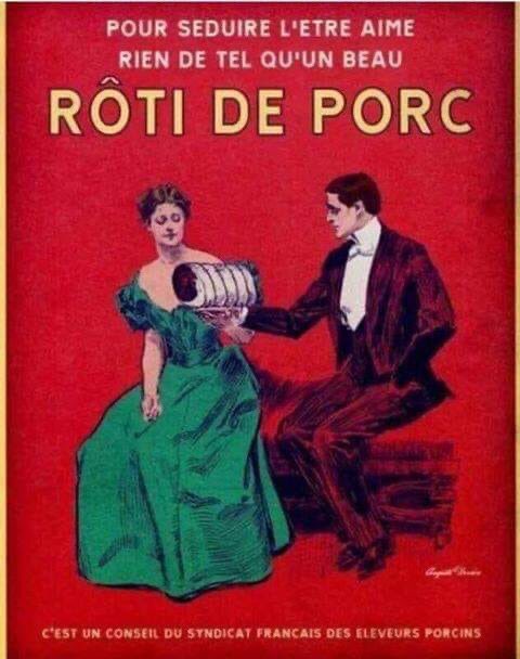 #SaintValentin Une idée de l’année de cette publicité ? Qui le ferait encore aujourd’hui ? Certainement une époque où pouvoir manger avait une importance dans la vie de tous les jours....   @inaporc, @BazartBazartjp, <a href="/LaTriquet/">🐷 La Croix Triquet 🐖</a> <a href="/kereonnec/">Adrien M 👨‍🌾 🐖</a>