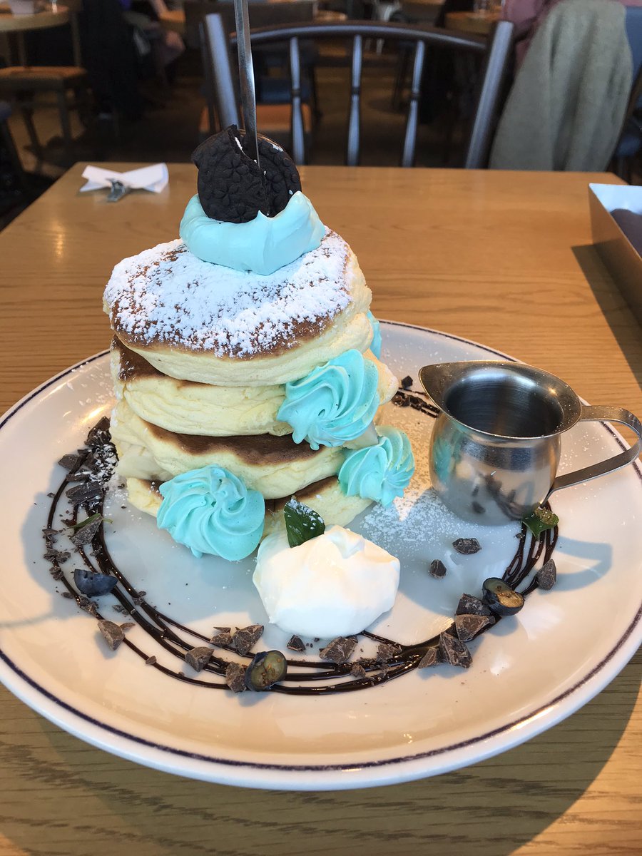 すーやお 中国情報発信中 Cafe Hudson 新宿ミロード 久々のパンケーキ チョコとミントの味の組み合わせがおいしい