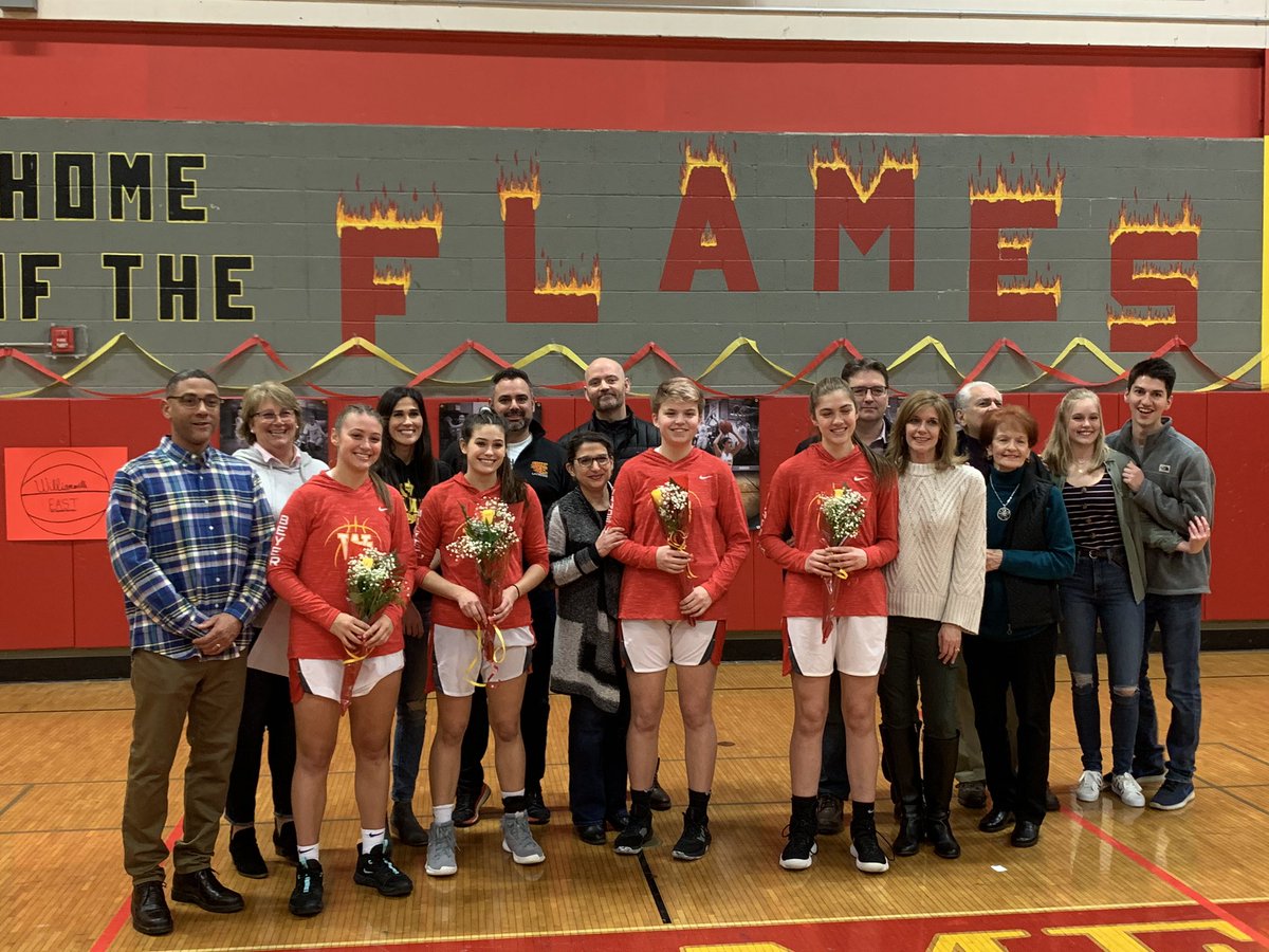Last night we honored four <a href="/willeastgbball/">Will East Girls Bball</a> Seniors for Senior Night. Thank you for your time and commitment to the program and best of luck on your future endeavors. <a href="/EastSeaOfRed/">Sea Of Red</a> <a href="/WillEastHigh/">Williamsville East</a> #GoFlames🔥