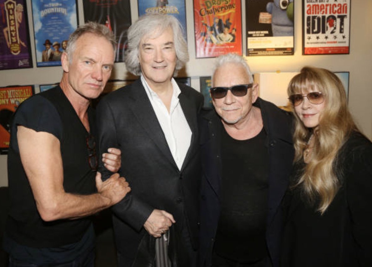 Stingdigest auf Twitter: "Stevie Nicks, Eric Burdon, Karl Sydow, Matthew  Stocke Vists Sting Backstage «The Last Ship" Sting and his Stars guests  pose backstage at the musical "The Last Ship" at The