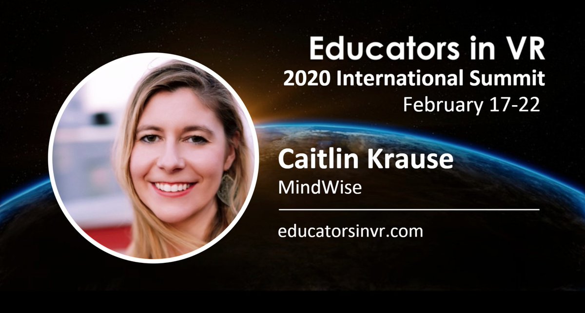 CaitlinKrause_'s tweet photo. On Tues. Feb. 18 at 9a and 6p PST I'll be sharing about #mindfulness and #SEL for personal & professional dev't. And it's in #VR, so you can join #2020eduinvr from anywhere in the world! Come learn about #brainscience, #creativity & more... previews here: https://t.co/5qyPvWn2Xk https://t.co/bfE14NdT8j