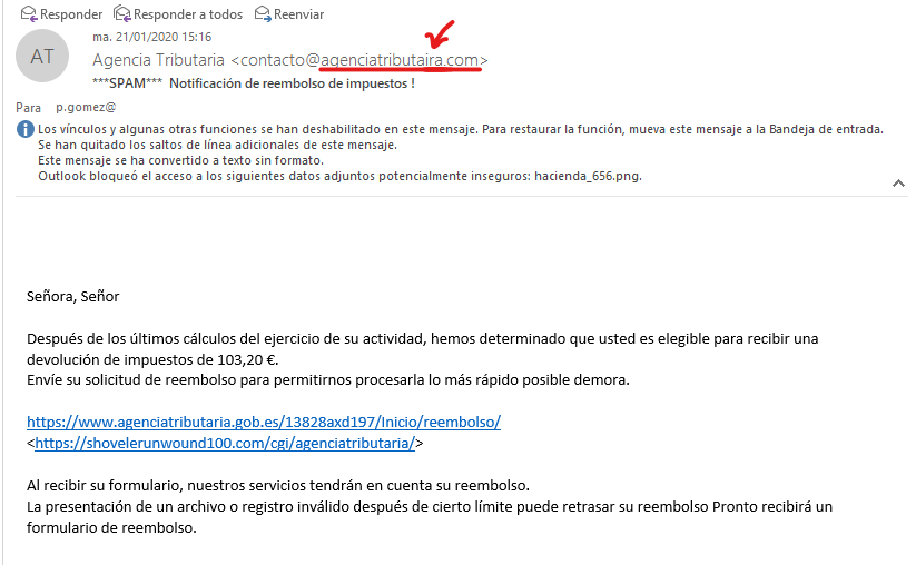 Pgpelaez's tweet photo. Cuando recibas un correo en el que se juntan estos tres factores:
👉1-Dinero🤑
👉2-Tiempo ⌛️
👉3-Hacienda a tu favor 🕵️‍♂️

👤👤Te quieren estafar👤👤

#tributaira🤣�� #estafa #PoliciaNacional #atencion #spam #correossospechosos https://t.co/b1D7fBoBrg