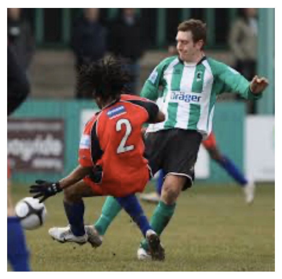 Today 10 years ago -
<a href="/Blyth_Spartans/">Blyth Spartans</a> lost the services of influential midfielder Chris McCabe after this late challenge by <a href="/SRFCofficial/">Stafford Rangers FC</a> Andre Francis broke his leg in 2 places.
Sadly <a href="/BlythsGreenArmy/">Green Army</a> favourite <a href="/dickturpent/">Chris Mccabe</a> never played for club again, but recovered to play on.