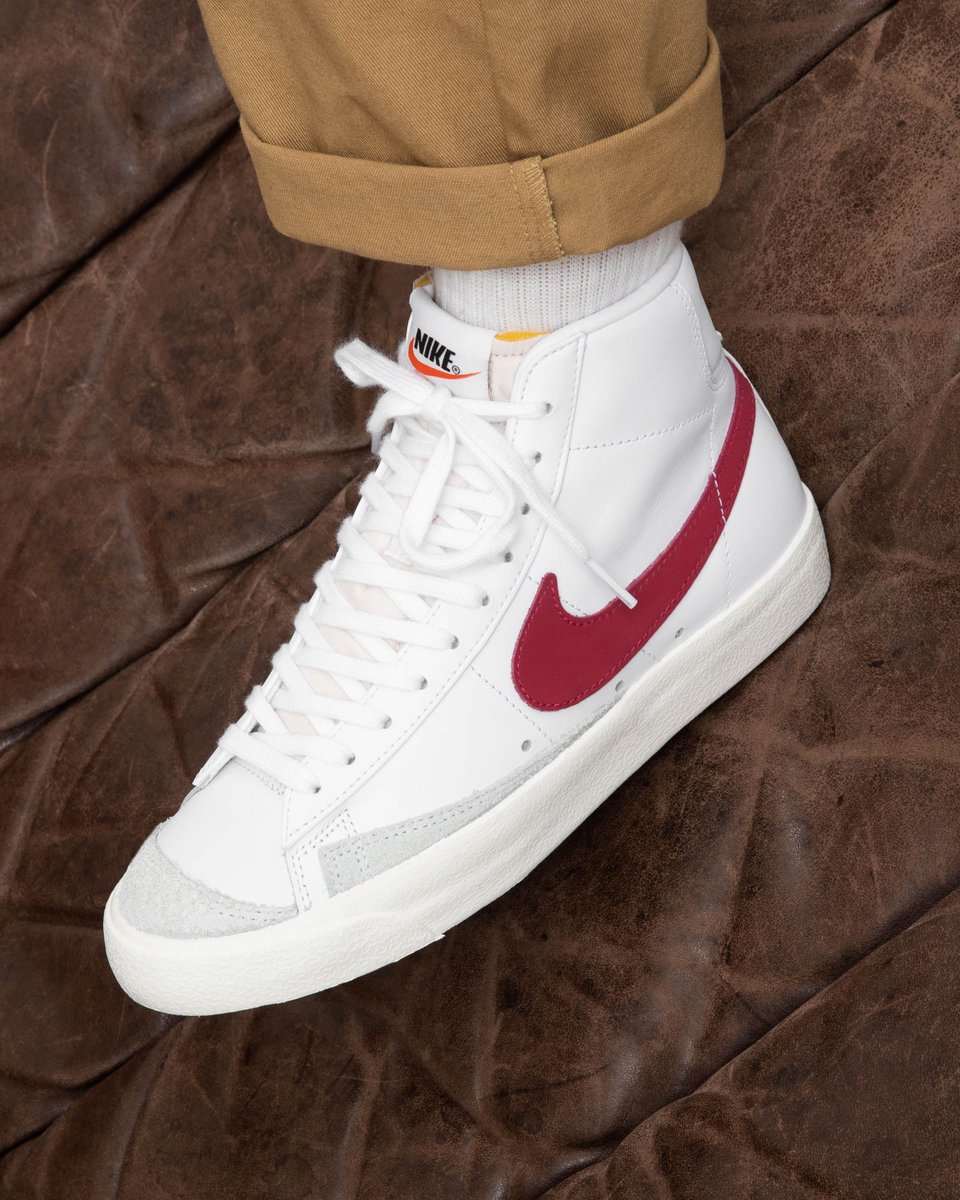 nike blazer mid 77 white worn brick sail