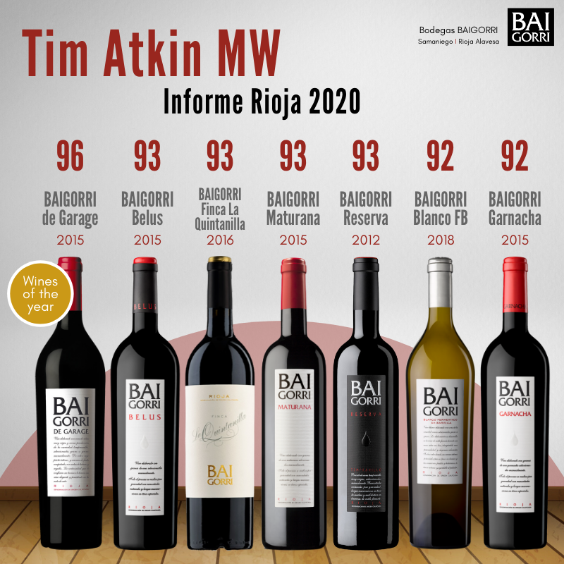 BodegasBaigorri's tweet photo. ¡Estamos muy felices! 🍷🎊 Compartimos con vosotros las puntuaciones que han recibido nuestros vinos BAIGORRI en el "Special Report RIOJA 2020" de @timatkin MW 🏆🥇 ¡Ya solo queda celebrarlo! #BodegasBAIGORRI #Awards #TImAtkinMW #RiojaAlavesa https://t.co/VyKEk4bABG