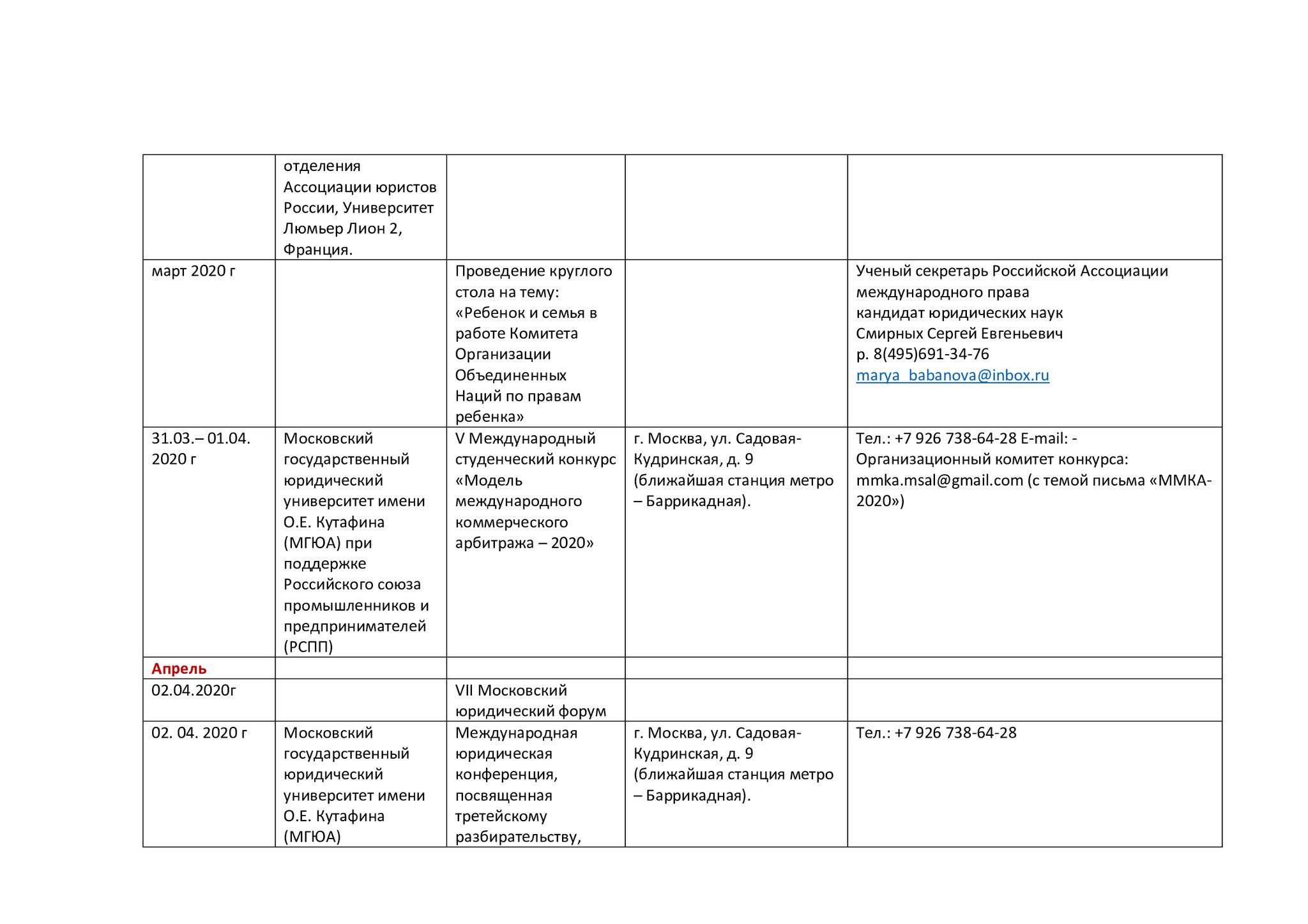 Союз юристов Москвы on Twitter: \"Обзор юридических мероприятий:…