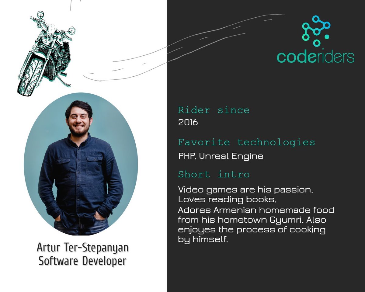 #MeetTheRiders
Arthur Ter-Stepanyan is one of our bright-minded software developers and a well-appreciated team player.