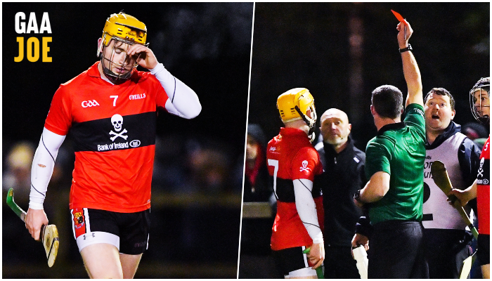 GAA__JOE's tweet photo. "Niall’s an outstanding player. For some reason it came into my head that the lads were going to go on and win it for him, he’s a really popular guy in the group. And I just felt the players would pull it out for him..."

Tom Kingston on Niall O'Leary's red card for @ucc_gaa 🔴👏 https://t.co/UOT2ZrYYdO