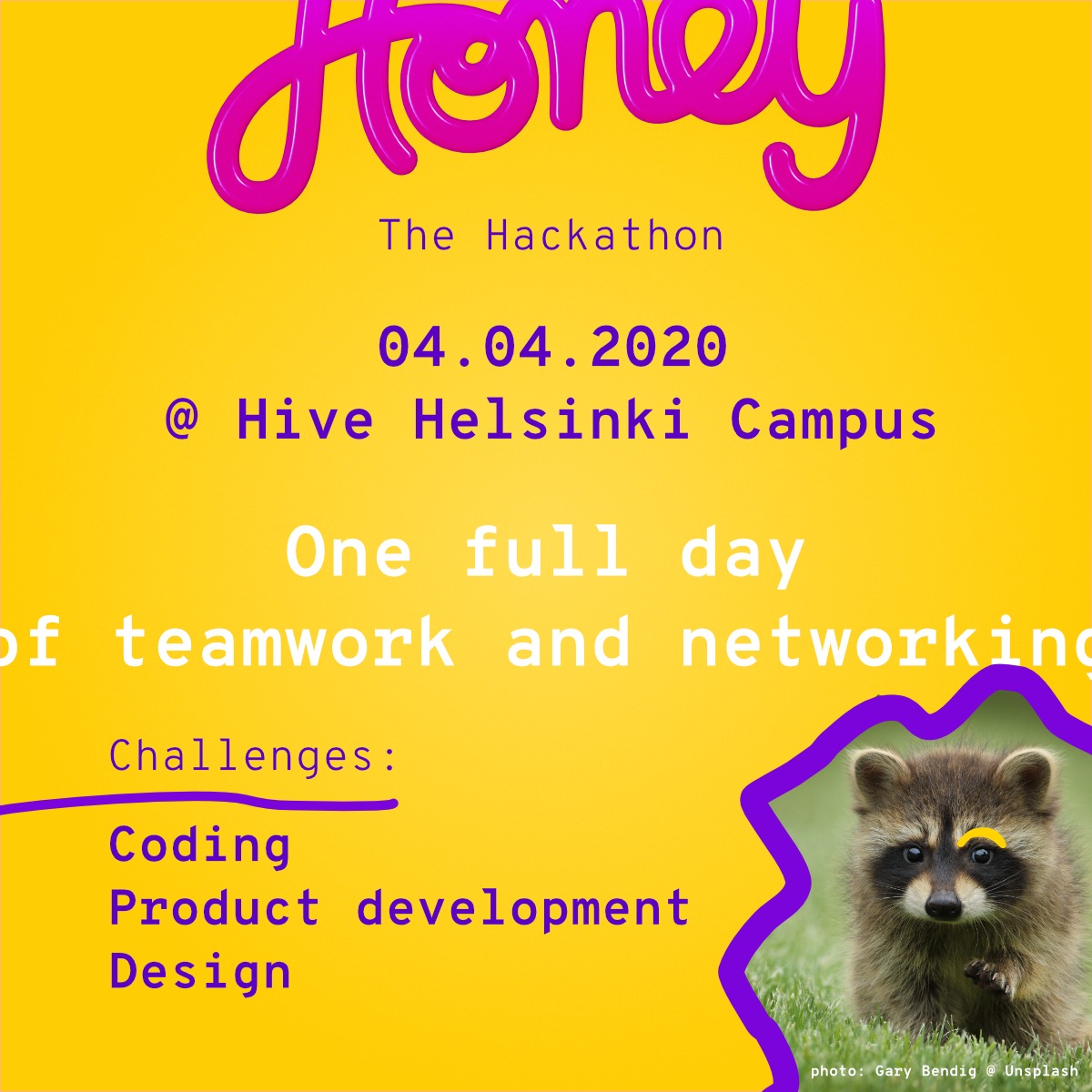 honeyhackathon's tweet photo. We have to admit - this is probably the shittiest marketing image of all time. It burns your eyes, doesn't it? Don't you just want to ... fix it?

That's the spirit!🔥

Bring that problem solving attitude with you to the sweetest hackathon of the year! #honeyhackathon https://t.co/bKOqYxpSbv