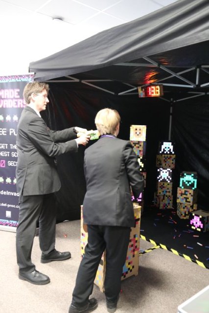 Our students and staff had great fun yesterday with <a href="/MadeInvaders/">Made Invaders</a> <a href="/DefProcEng/">DefProc Engineering</a> with everyone getting very competitive hitting as many targets as possible using the foam darts! 👾Find out more here defproc.co.uk/blog/about-mad…