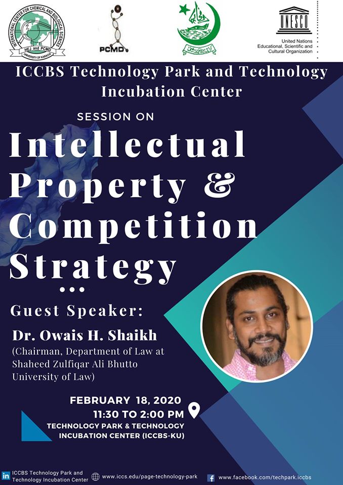 IccbsI's tweet photo. "Intellectual Property &amp; Competition Strategy"

Session will be held on February 18, 2020 from 11:30 am to 02:00 pm at ICCBS Technology Park &amp; Technology Incubation Center.

Registration:
https://t.co/cfQB7MdGIF

#ICCBS #TechnologyPark #TechnologyIncubationCenter https://t.co/cIaeki2JM9
